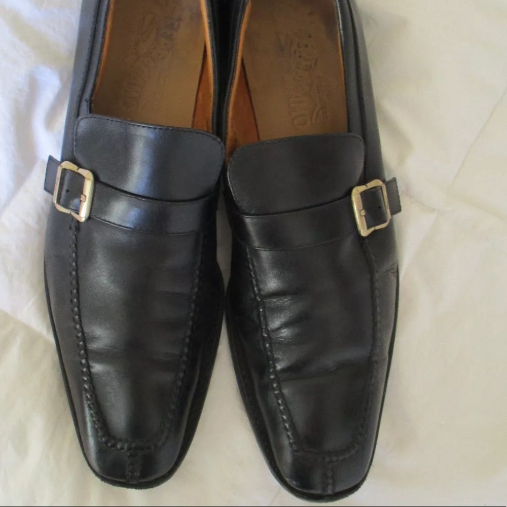 Mens Salvatore ferragamo monk strap shoes 10